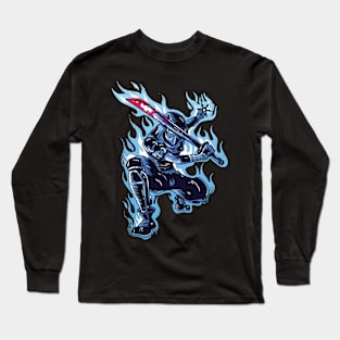 Ninja Anime Design Manga Sword Merch Long Sleeve T-Shirt